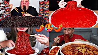 SPICIEST NOODLES In The Planet Eat By MUKBANGERS!🌶️🍜🥵🔥
