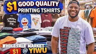 1Good Quality Printing Tshirts Yiwu Wholesale Market Prices in China