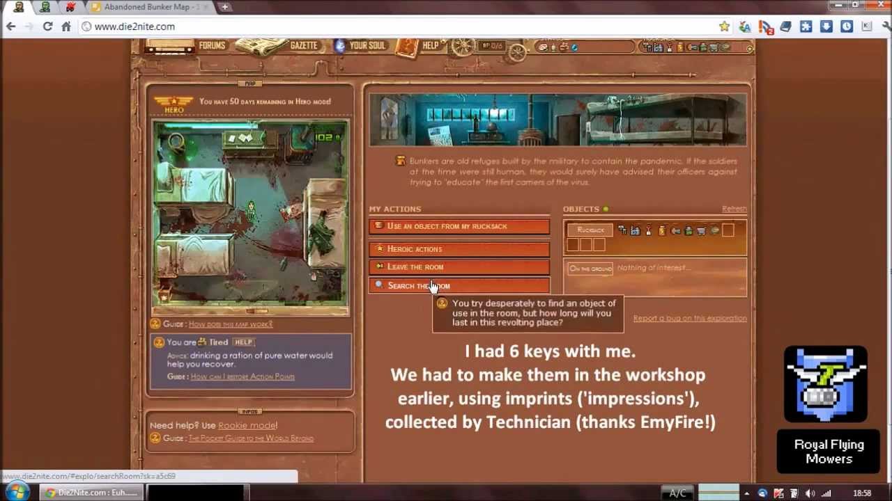 Die2Nite gameplay Exploring Abandoned Bunker