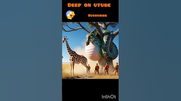 Unbelievable Giant Giraffe 🦒rescue from a giant python 🐍#trending #funny #animals #shorts #youtube