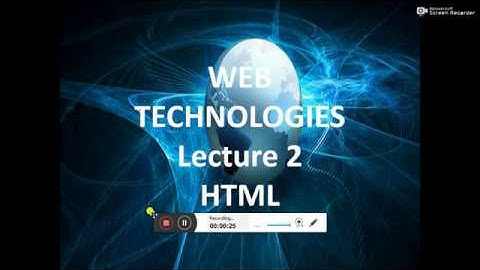 Web Technology Lecture 2 HTML in URDU/HINDI
