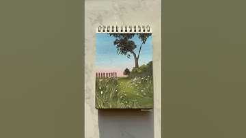 Paint with me🌳🌱 #artist #art #paintingtutorial #shortvideo #youtubeshorts #cottagecore