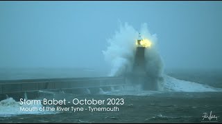 Tynemouth - Storm Babet damage to Tyne lighthouses - October 2023