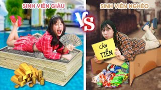 Sinh Viên Giàu vs Sinh Viên Nghèo cùng  tình huống squid game