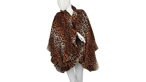 Adrienne Landau Faux Fur Ruffle Angel Wrap with 2 ...