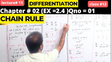How to find the derivative using chain rule  #differentiation (Exercise =2.4 Q no = 01) #chainrule