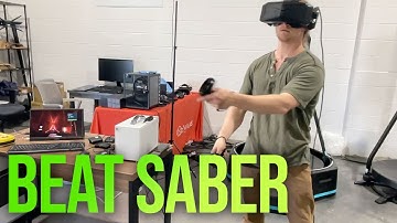 Beat Saber on a Pimax Crystal during the Global Roadshow
