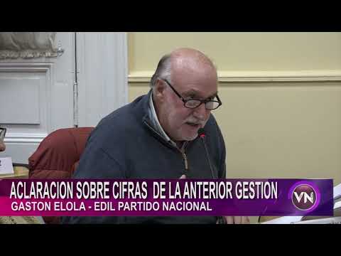 GASTON ELOLA, INTERVINO EN LA SESION DE LA JUNTA PARA  HACER LECTURA DE LA RENDICIÓN DE CUENTAS