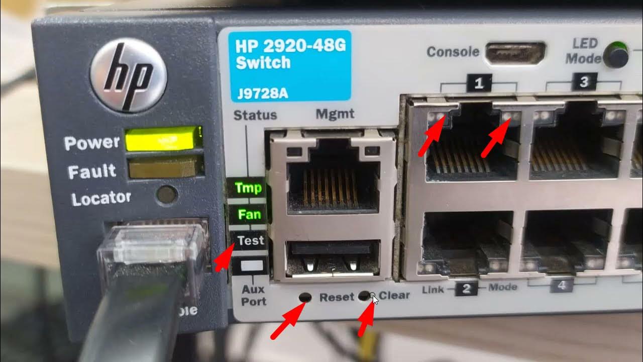 HP Switch Factory Reset CLI Komutları Fabrika Ayarlarına Dönme YouTube