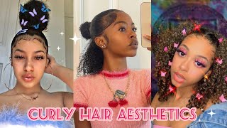 2024~💖Best Aesthetic Natural Curly hairstyles 🦋✨ #curlyhair #compilation