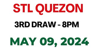 STL Quezon 3rd draw result today live 09 May 2024