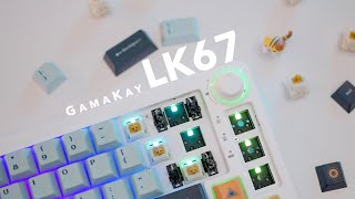 GamaKay LK67 Keyboard Kit Unboxing, Build, Typing Sounds | Boba U4T Switches, DAGK Keycaps