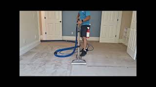 Oddly satisfying carpet steam cleaning.