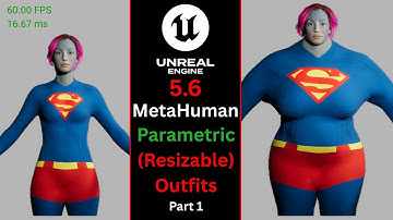 Unreal Engine 5 Metahuman Parametric Outfits Tutorial | Metahuman Resizable Clothes ( Superman )