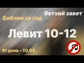 Библия за год | без музыки | день 41 | Левит 10 - 12 главы | план чтения Библии 2022