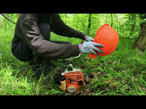 Starting the Stihl