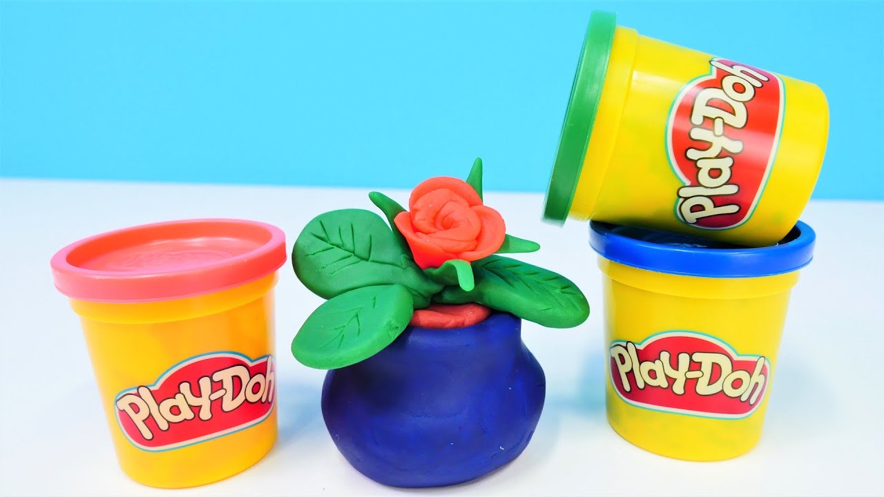 Play Doh Knete Wieder Weich Machen Play Doh auf Deutsch. Wir machen aus Knete Blumen. Knete Video für