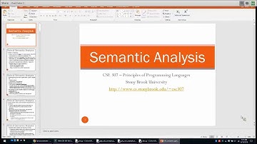 CSE307 Principles of Programming Languages course: Semantic Analysis (with Ply in python)