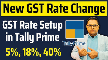 New GST Rate Setup in Tally Prime | How to Change Bulk GST Rate in Tally Prime