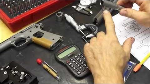 Harp Custom 1911 Pistol Measuring Cutting Barrel Feet 1