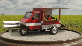 Blender 3D Modeling - Roadside Truck - Time-lapse