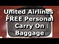 United Airlines NO EXTRA CHARGE Personal Item Duffel Bag Packing Cubes FITS Passed