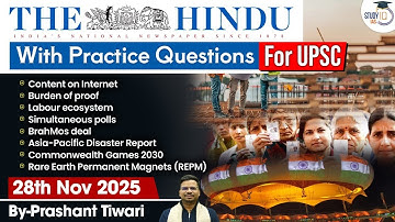 The Hindu Analysis | 28th November 2025 | The Hindu News Paper Today With Practice Questions