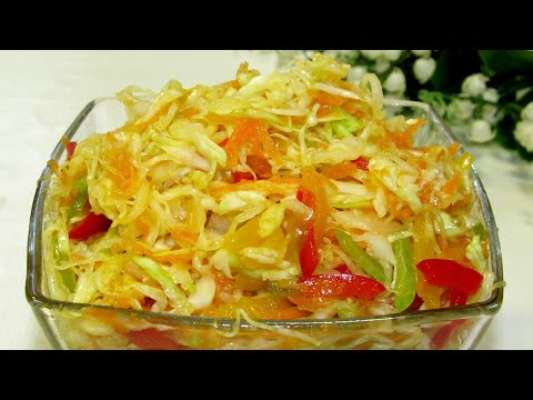 ПРЯНЫЙ САЛАТ из молодой капусты. Невероятно вкусно! Вам понравится и вы приготовите его не раз!