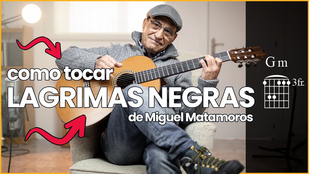 Como tocar LAGRIMAS NEGRAS en Guitarra | Acordes y Tabs Completos 👌👌👌