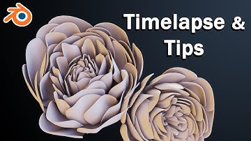 [Timelapse & Tips] Flowers in Blender 2.8