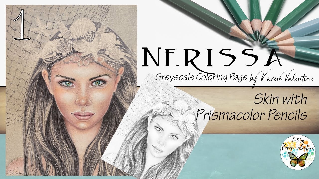 Nerissa Greyscale Coloring Page