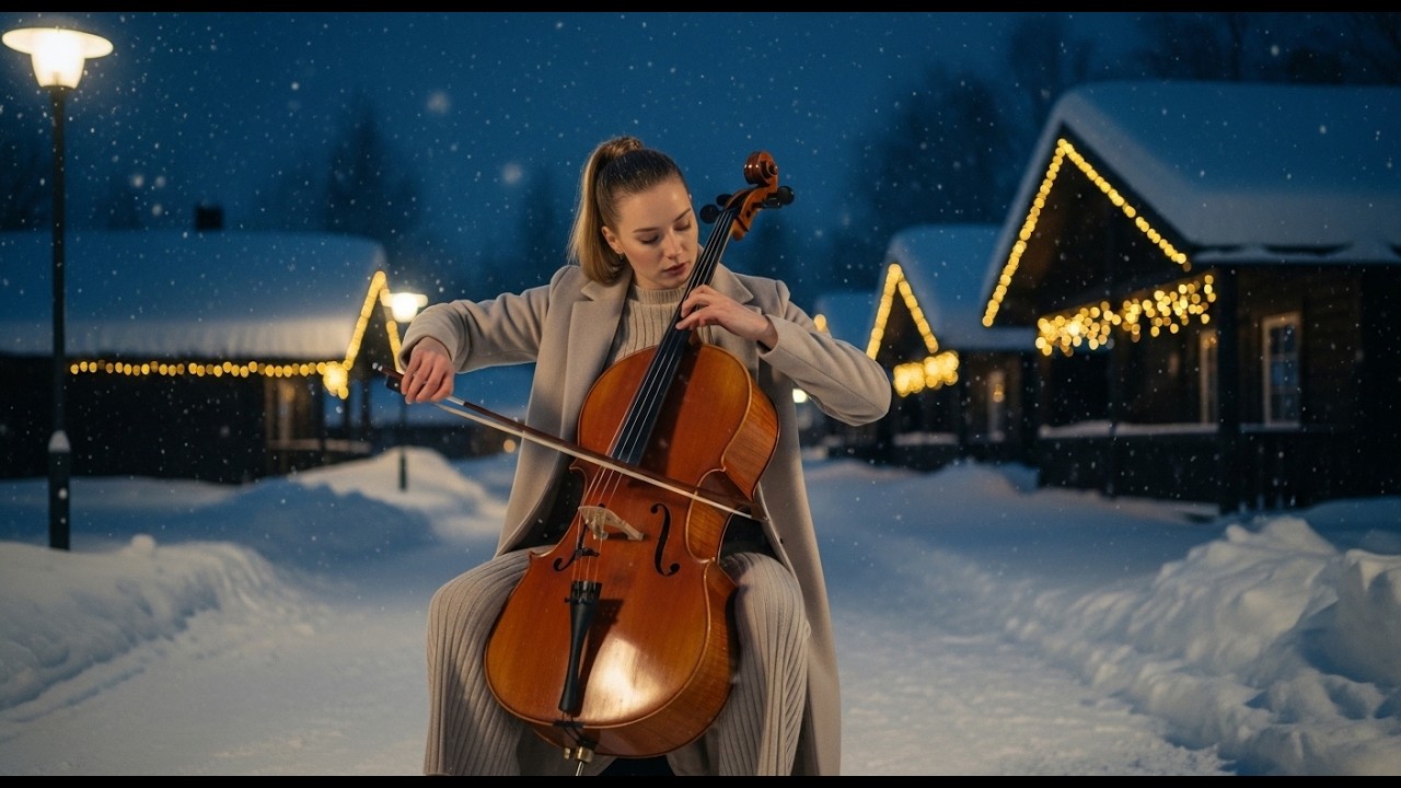 🎻🎹 Виолончель и фортепиано снежной ночью – ностальгическая музыка для сна и снятия стресса