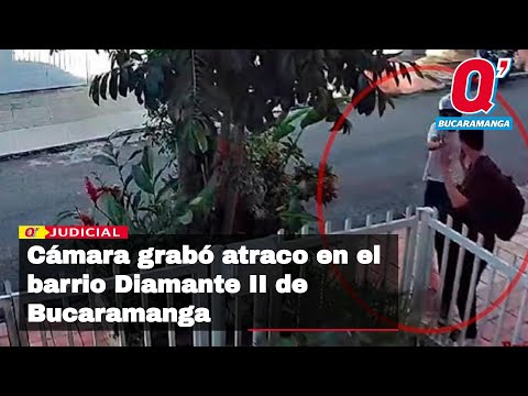 Cámara grabó atraco en el barrio Diamante II de Bucaramanga