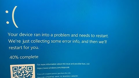 How to fix BSOD Attempted write to readonly memory in Windows 11
