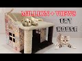 how to make amazing kitten | cat pet house from cardboard /Cat House / Kitten House