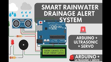 🌧️ Smart Rainwater Drainage Alert System 🚨 | Arduino + Ultrasonic + Servo +LCD #arduino #electronic