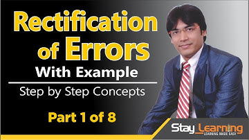Rectification of Errors Vijay Adarsh | Class 11th Accountancy | StayLearning |(HINDI | हिंदी