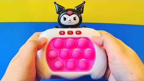 5 Minutes Satisfying with Unboxing Kuromi Pop It Electric Game Console Fidget Toy EP.84