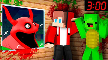Why Mikey and JJ Hiding from Hungry Devil Worm in Minecraft at 3:00 AM !? - Maizen