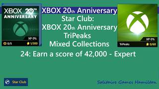 Star Club | XBOX 20th Anniversary | TriPeaks #24: Expert - Earn a score of 42,000 screenshot 4