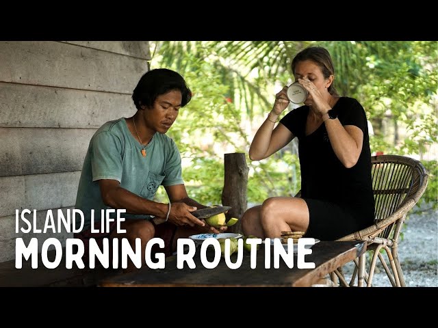 ISLAND LIFE: Our Morning Routine Living on a Remote Island in the Mentawai Islands, Indonesia class=