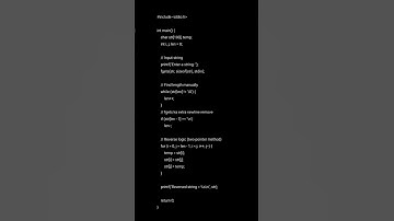 Reverse String without strrev() | C #clanguage #cprogramming #codingtips