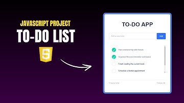 Create To-Do List App Using HTML CSS And JavaScript | JavaScript Projects 2024