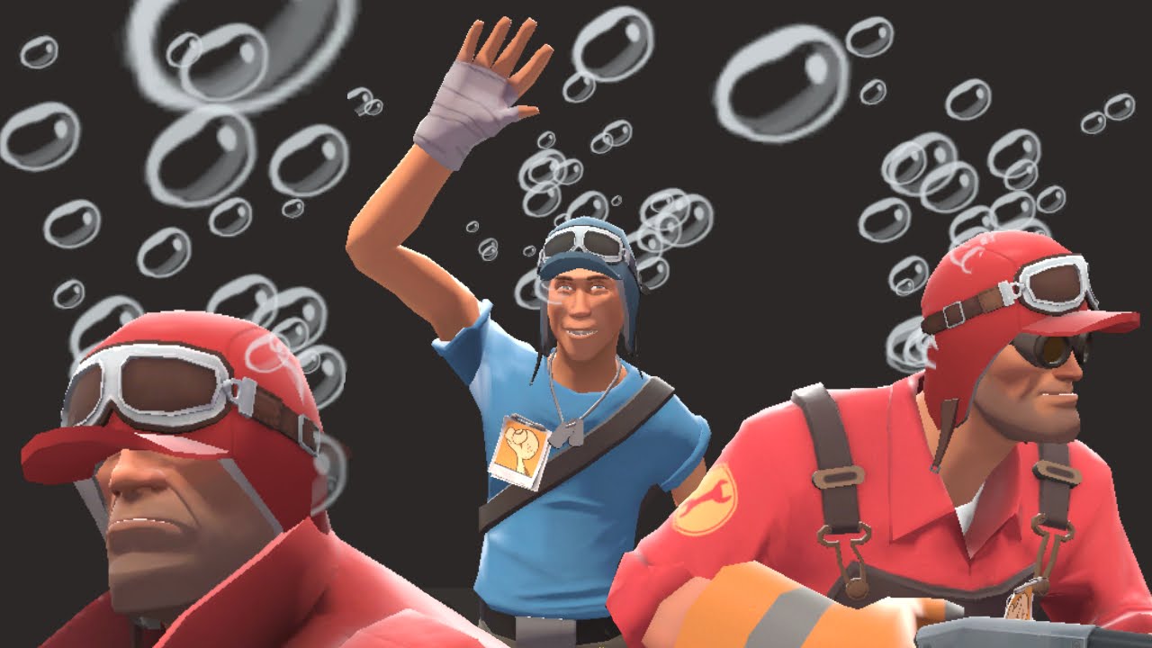team fortress 2, unusual, co-pilot, bubbling, scout, engineer, soldier, dis...
