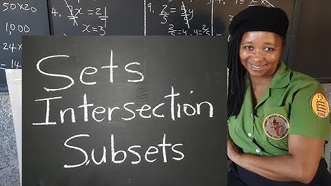PEP Maths Sets: Subsets and Intersection of Sets Grade 5 Mathematics. Primary Exit Profile