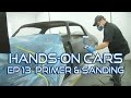 How To Spray Urethane Primer Surfacer & Sand Panels Straight on Hands-On Cars 13 - Eastwood