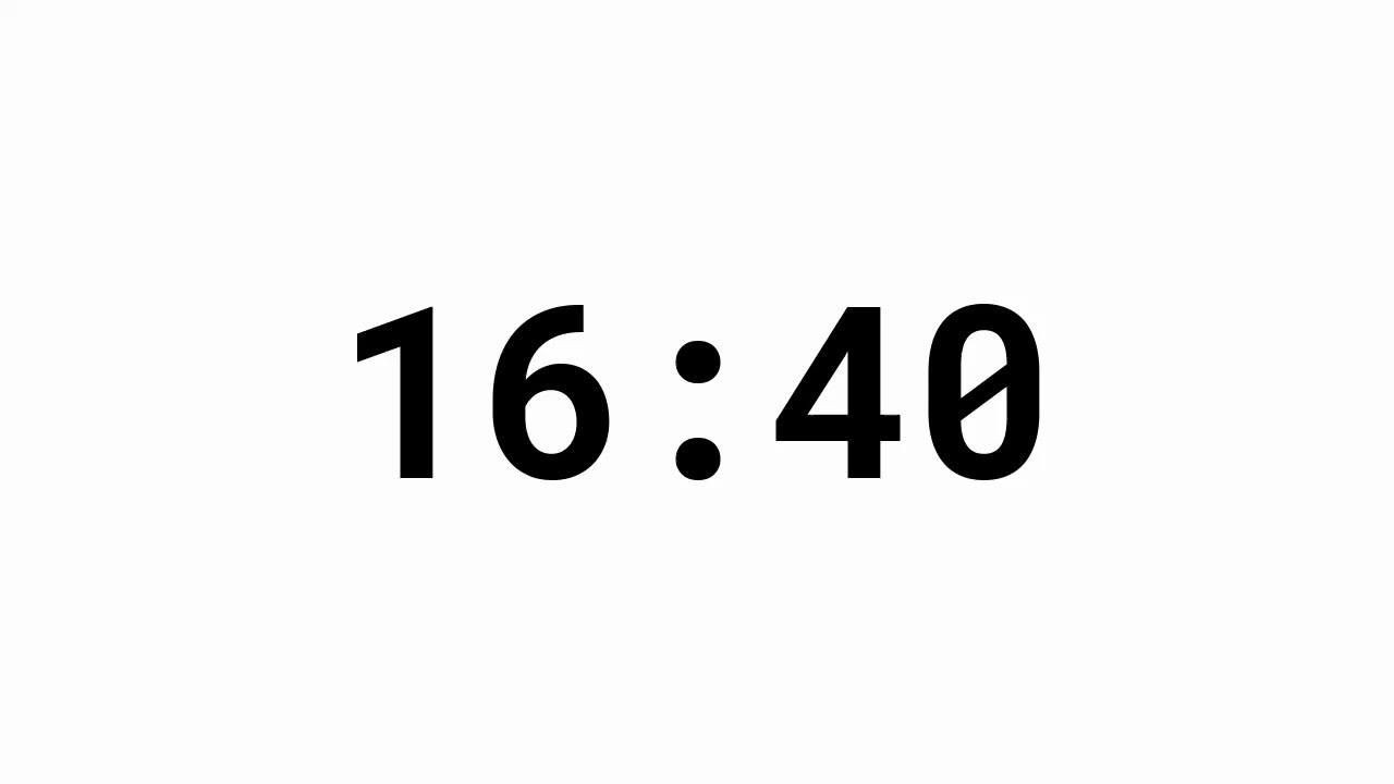 1000 Second Countdown Timer - White Background - YouTube