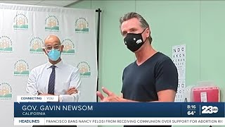 Newsom in Kern for COVID Booster