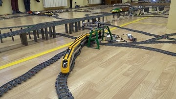 LEGO Train Track Setup with switch control by EV3 #02