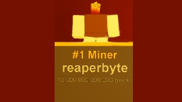 World First 13T Blocks Mined in Roblox Mining Simulator..